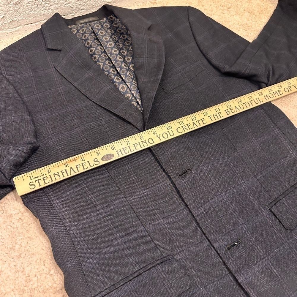 Michael Kors Wool Sports Coat Jacket Men’s Size 38R Navy Blue Striped Separate - Picture 8 of 12